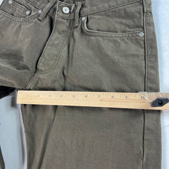 Gustin Jeans Men 28x32* 567 Slim Straight Army Green Faded Selvedge Denim Tag 31 - Picture 14 of 16